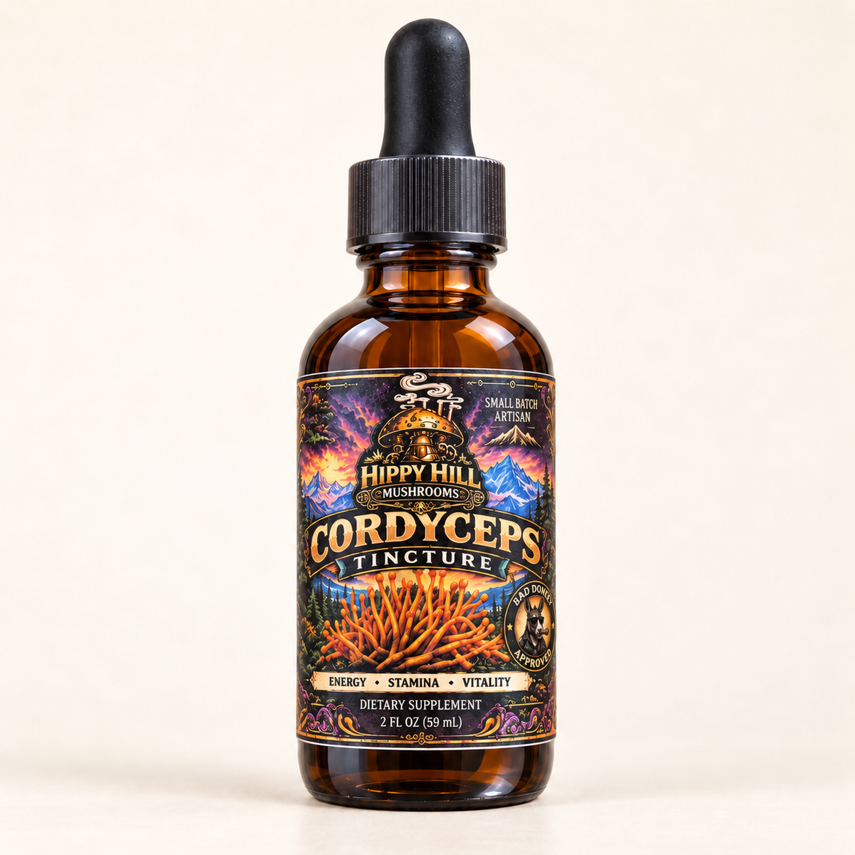 Hippy Hill Mushrooms Cordyceps Tincture 2 fl oz