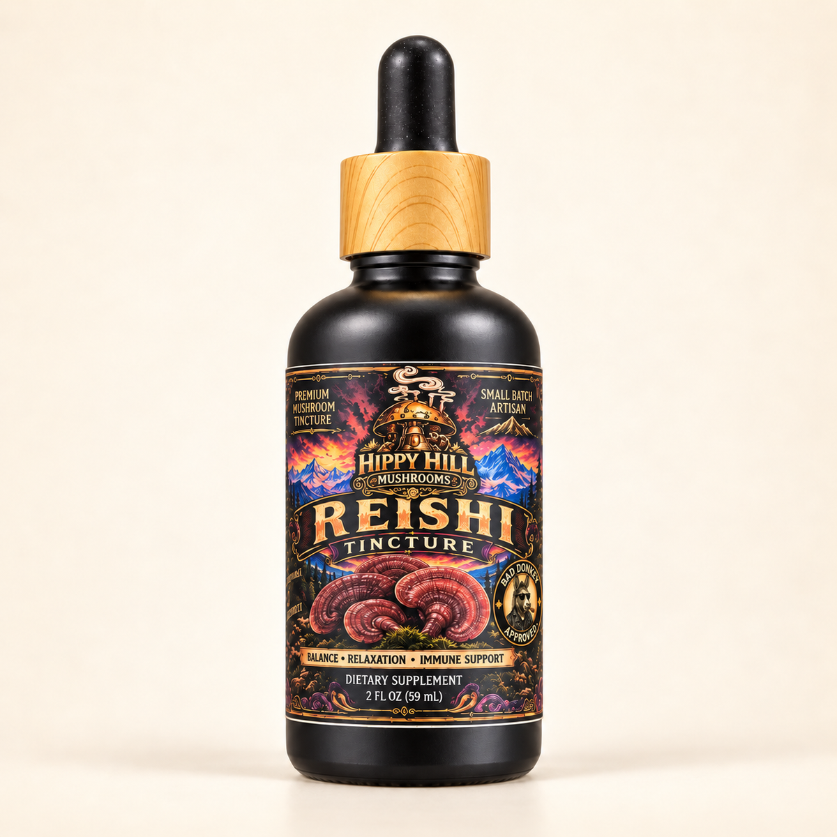 Hippy Hill Mushrooms Reishi Tincture 2 fl oz