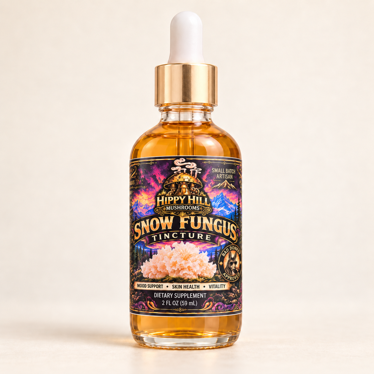 Hippy Hill Mushrooms Snow Fungus Tincture 2 fl oz